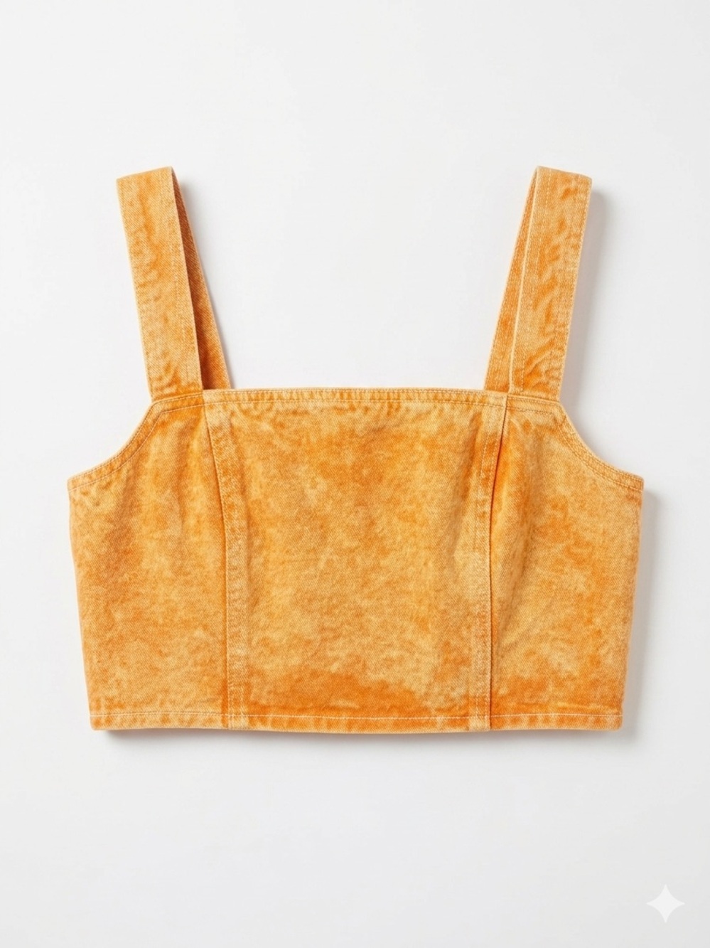 Nasty Gal Orange Tie-Dye Square Neck Crop Top